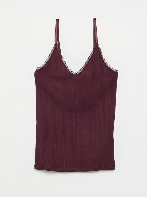 Set van 2 pointelle topjes met print - Kiabi