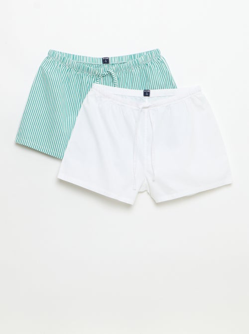 Set van 2 poplin shorts met katoenen trekkoord - Kiabi