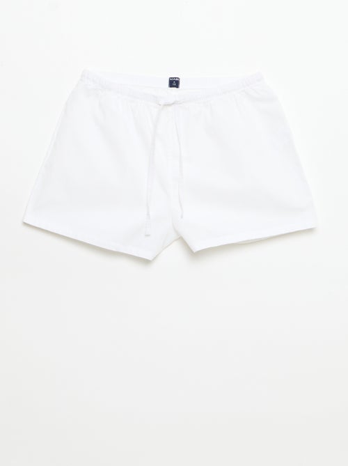 Set van 2 poplin shorts met katoenen trekkoord - Kiabi