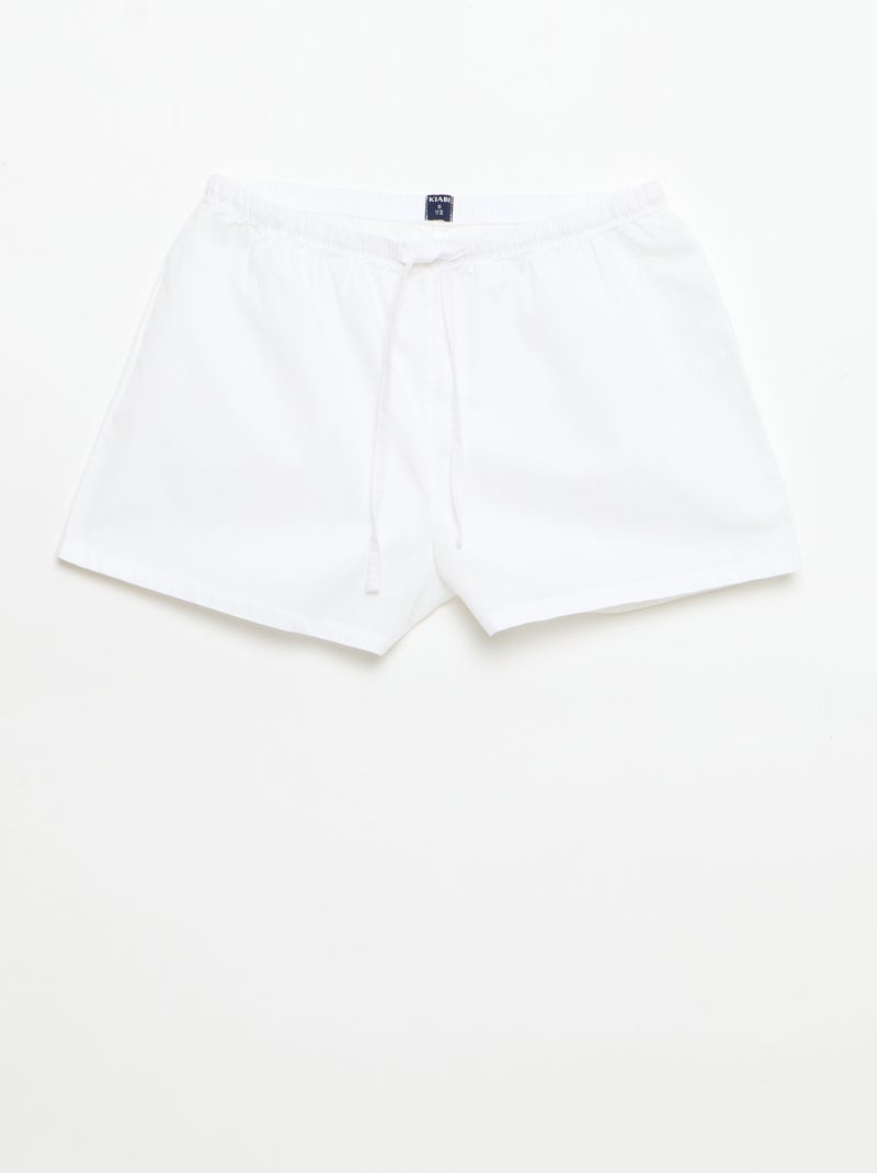 Set van 2 poplin shorts met katoenen trekkoord Groen - Kiabi
