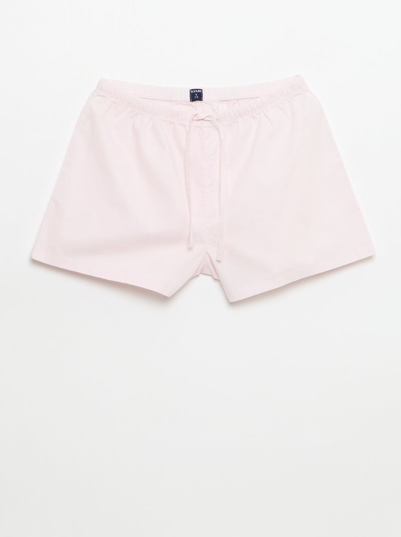 Set van 2 poplin shorts met katoenen trekkoord Rose - Kiabi