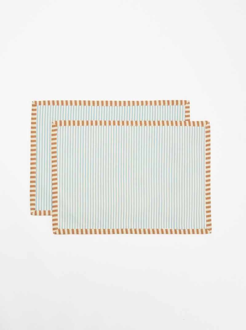 Set van 2 rechthoekige placemats Wit - Kiabi