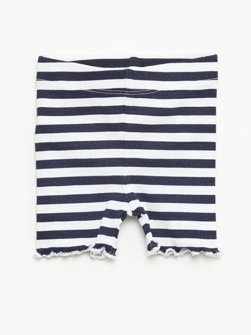 Set van 2 rib leggings Blauw - Kiabi