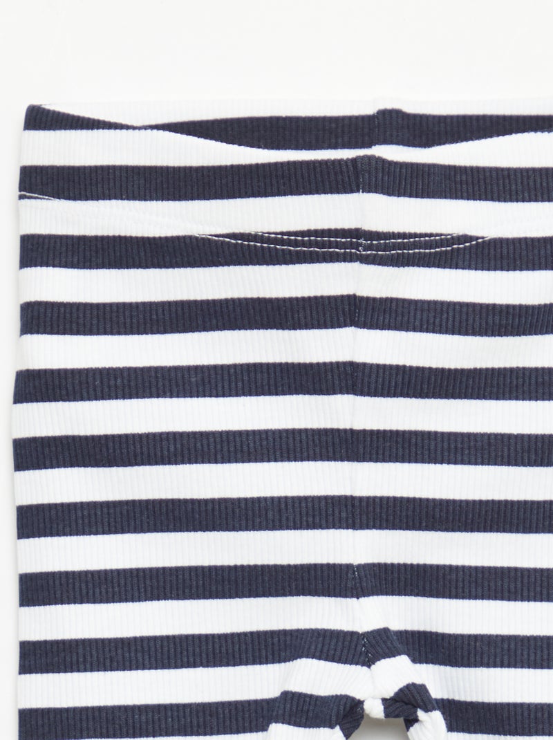 Set van 2 rib leggings Blauw - Kiabi