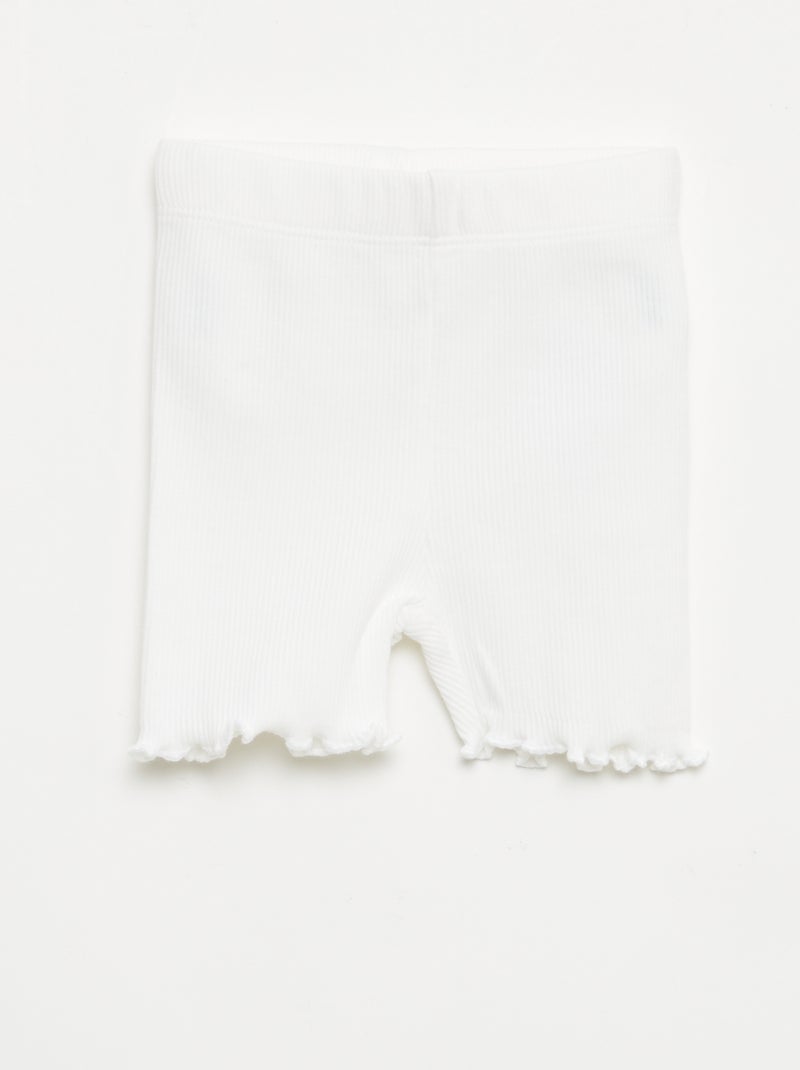 Set van 2 rib leggings Wit - Kiabi