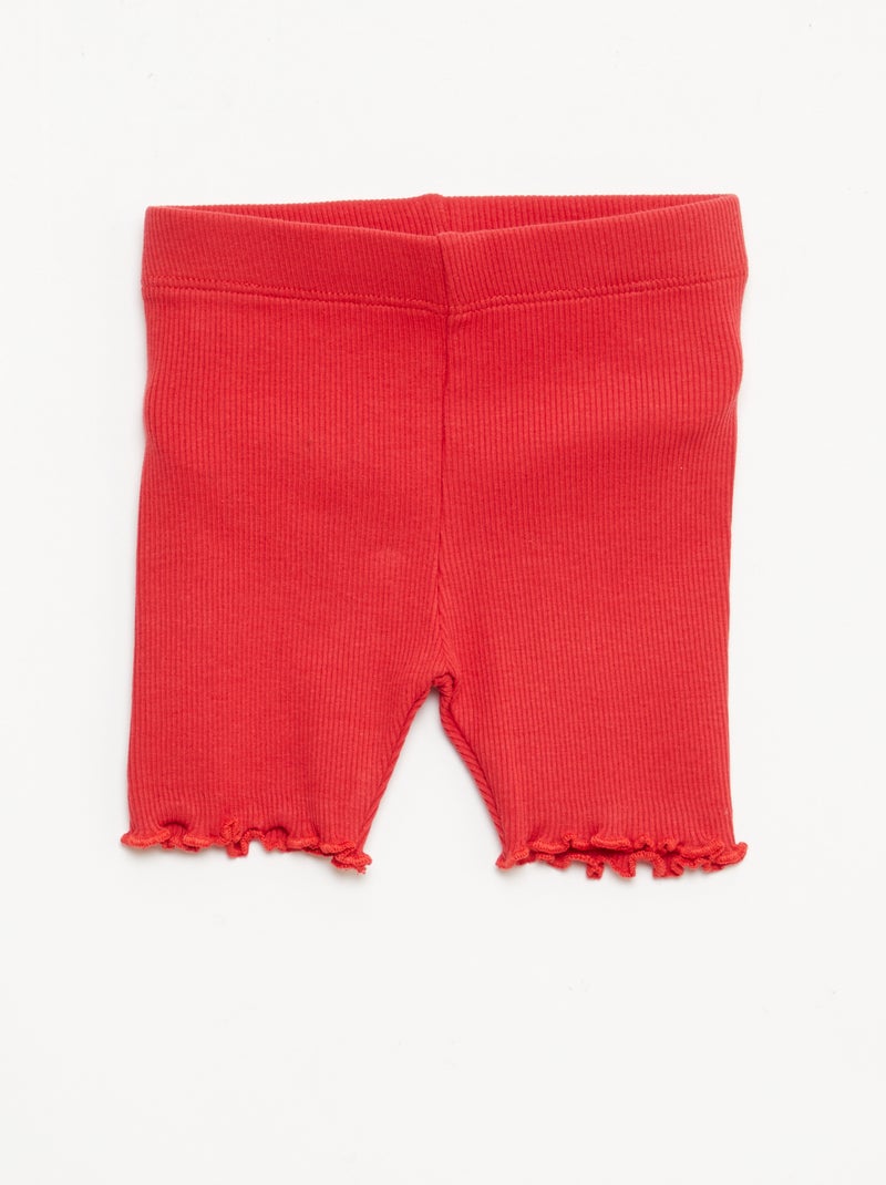 Set van 2 rib leggings Wit - Kiabi