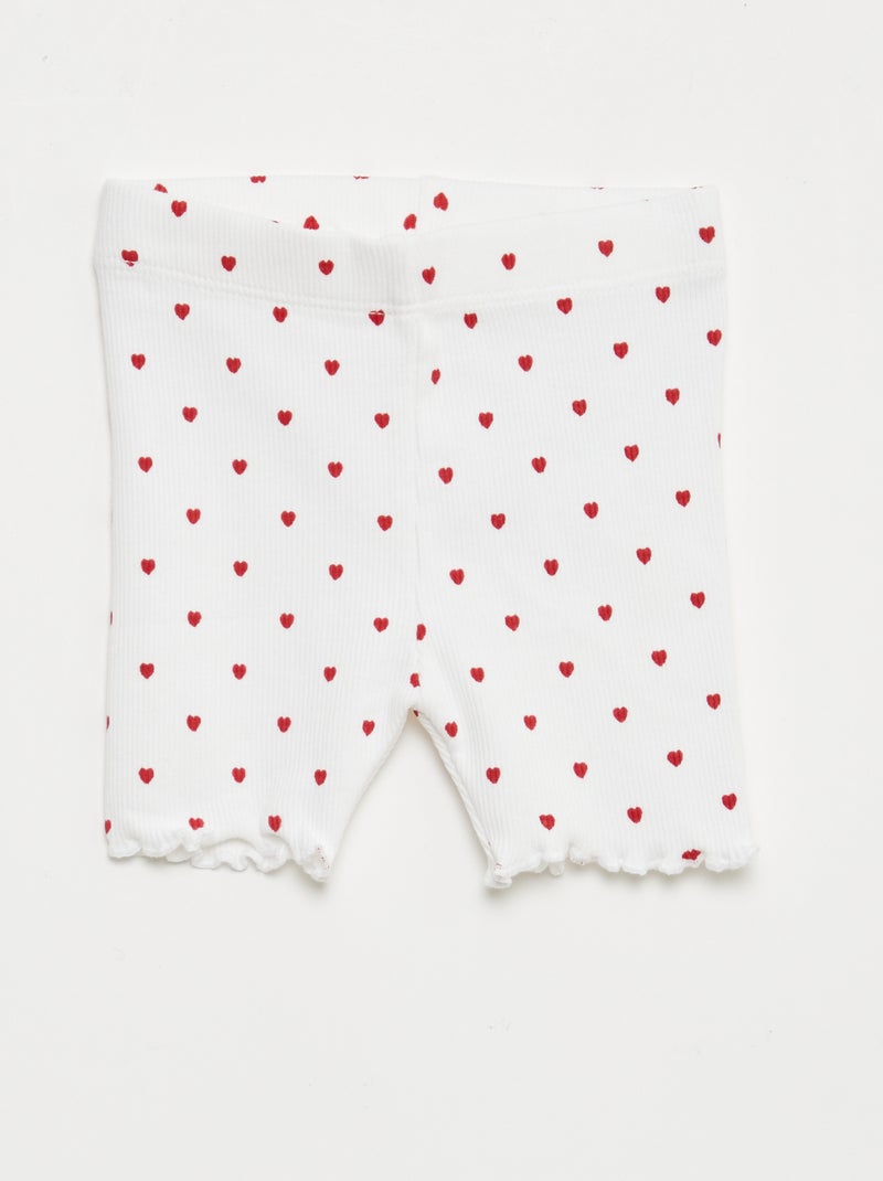 Set van 2 rib leggings Wit - Kiabi