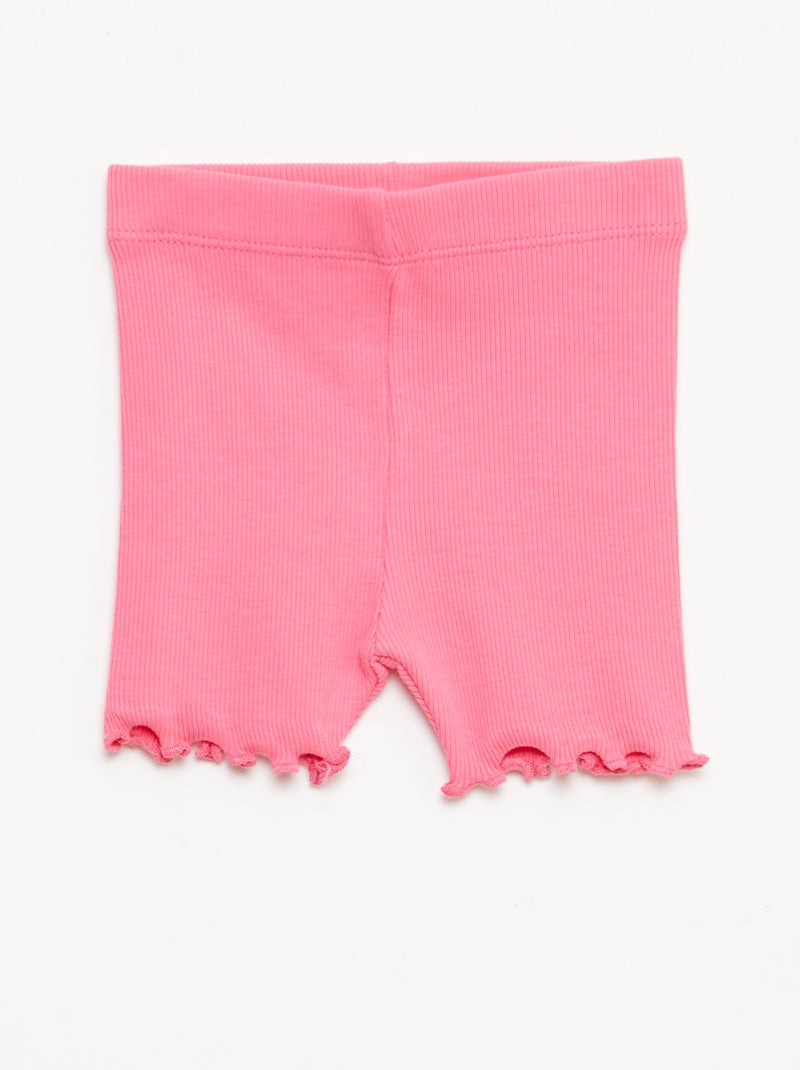 Set van 2 rib leggings Wit - Kiabi