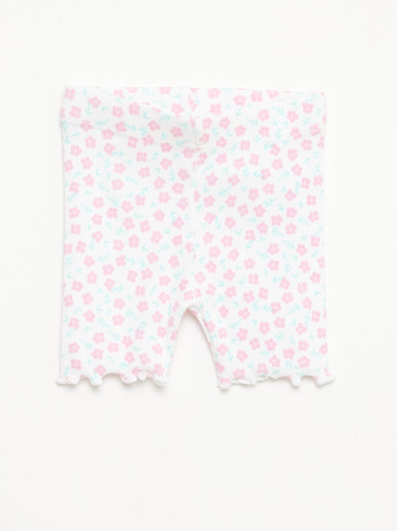 Set van 2 rib leggings Wit - Kiabi