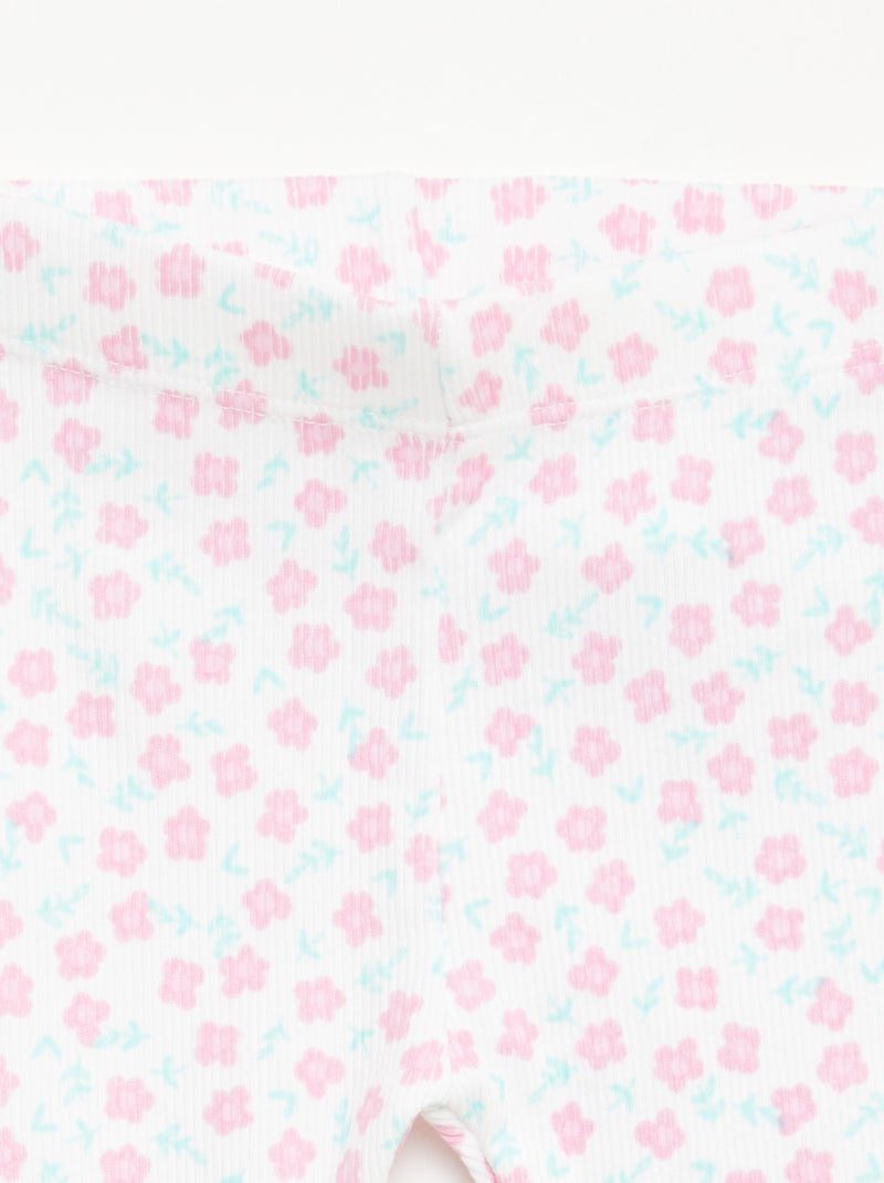 Set van 2 rib leggings Wit - Kiabi