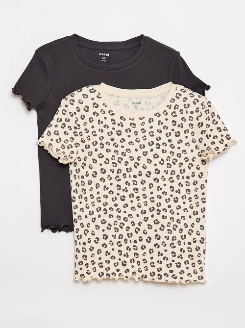 Set van 2 rib T-shirts - Kiabi