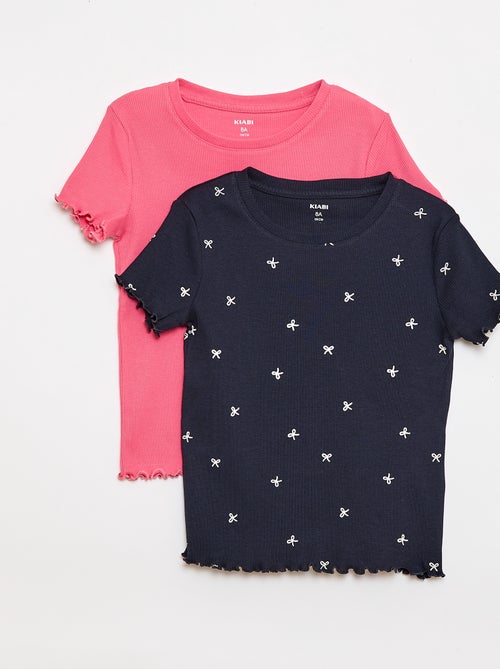 Set van 2 rib T-shirts - Kiabi