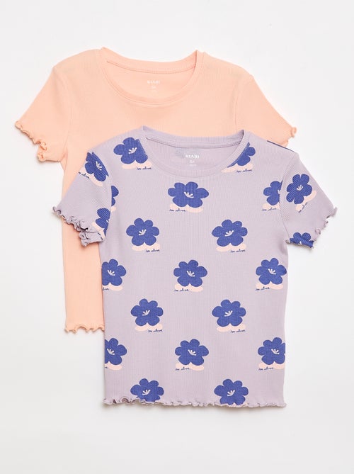 Set van 2 rib T-shirts - Kiabi