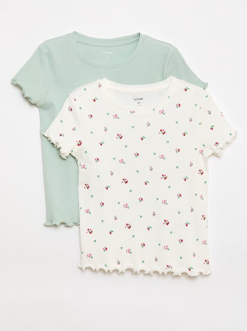 Set van 2 rib T-shirts - Kiabi