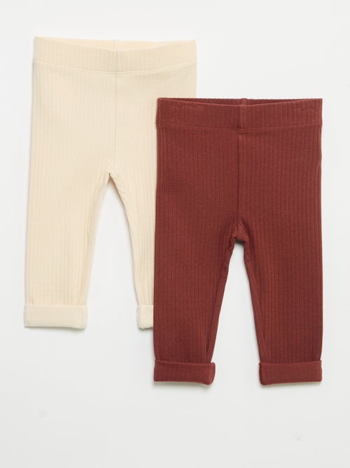 Set van 2 ribleggings - Kiabi Set van 2 ribleggings - Kiabi