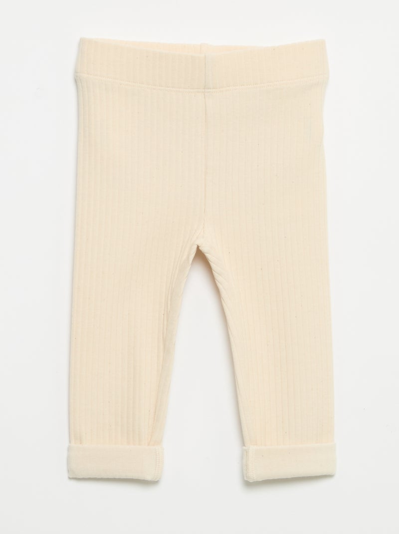 Set van 2 ribleggings Biege - Kiabi