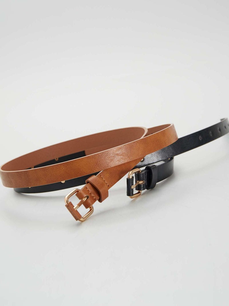 Set van 2 riemen BRUIN - Kiabi