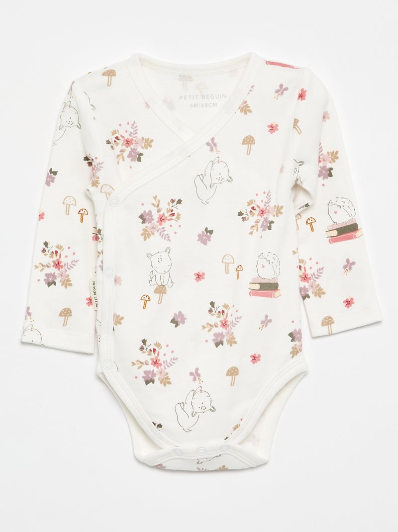 Set van 2 rompertjes 'Petit Béguin' Wit - Kiabi