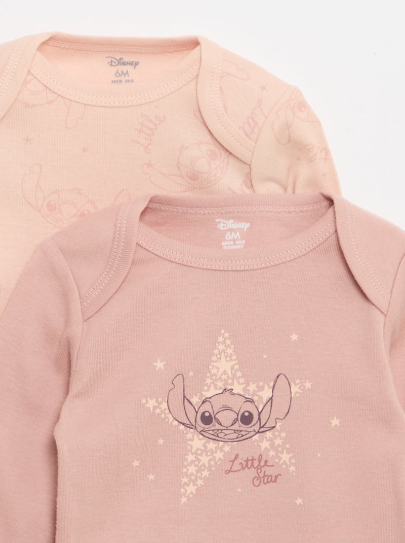 Set van 2 rompertjes 'Stitch' 'Disney' Rose - Kiabi