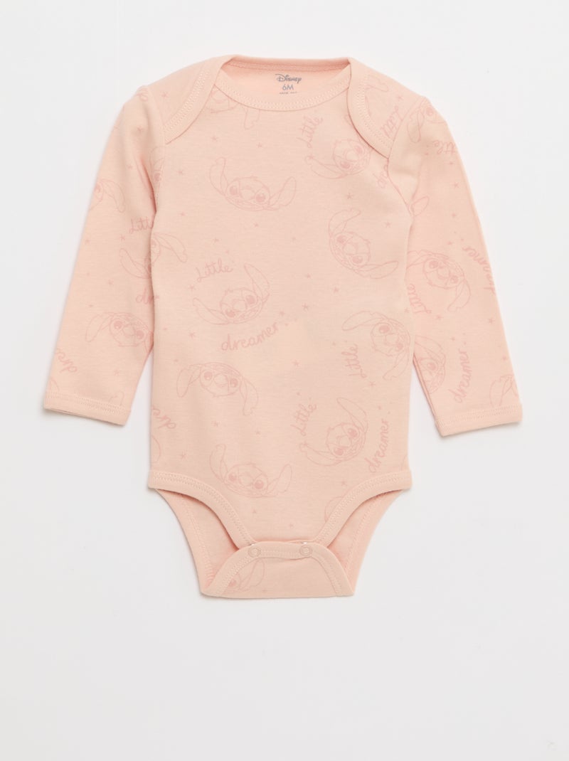 Set van 2 rompertjes 'Stitch' 'Disney' Rose - Kiabi