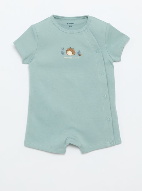 Set van 2 rompertjes van jersey met korte mouwen - Kiabi