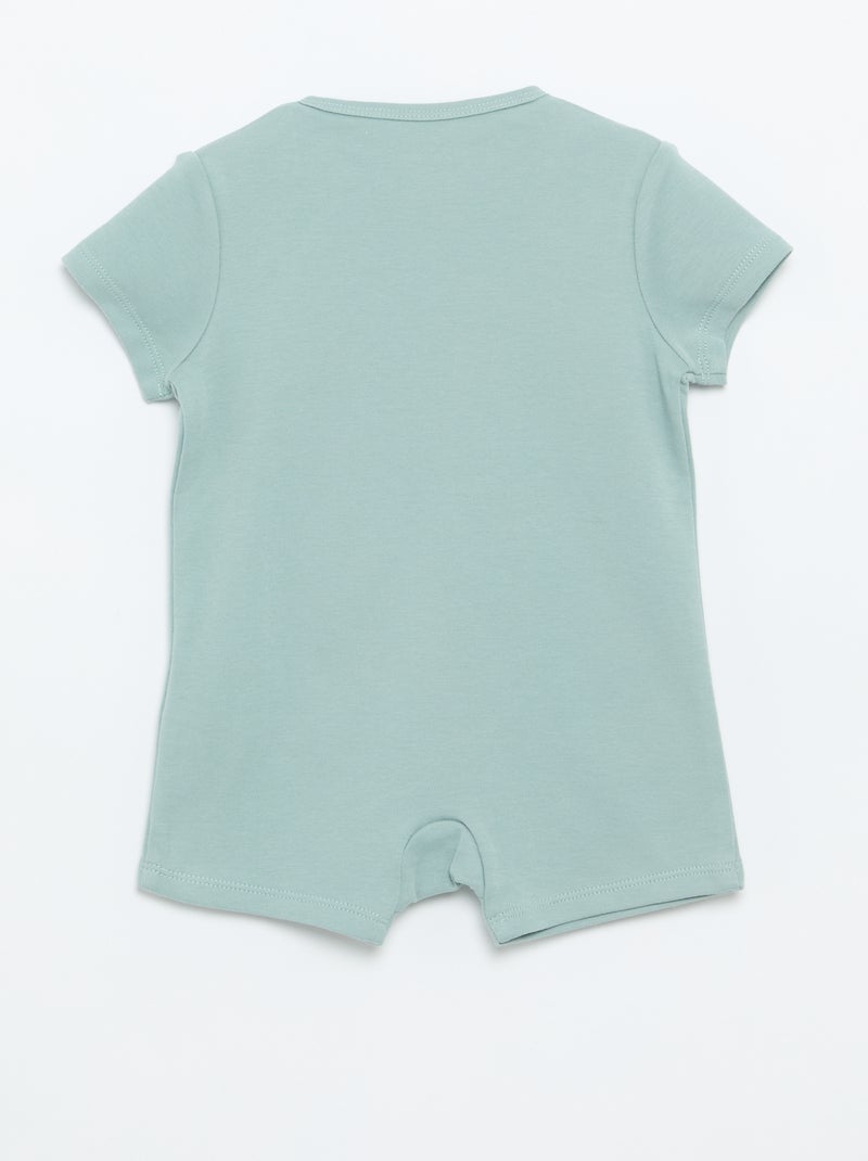 Set van 2 rompertjes van jersey met korte mouwen Blauw - Kiabi