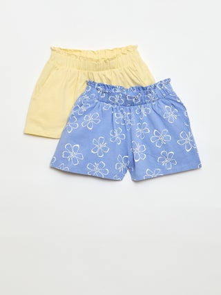 Set van 2 shorts met elastische taille