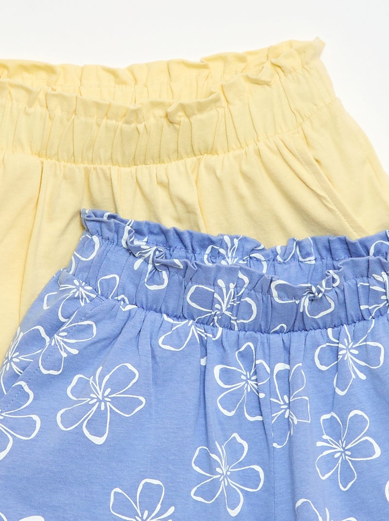 Set van 2 shorts met elastische taille Blauw - Kiabi