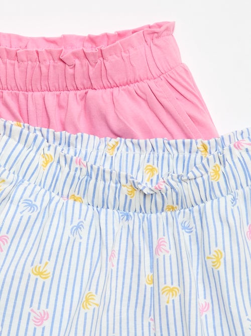 Set van 2 shorts met elastische taille - Kiabi