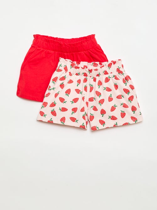 Set van 2 shorts met elastische taille - Kiabi