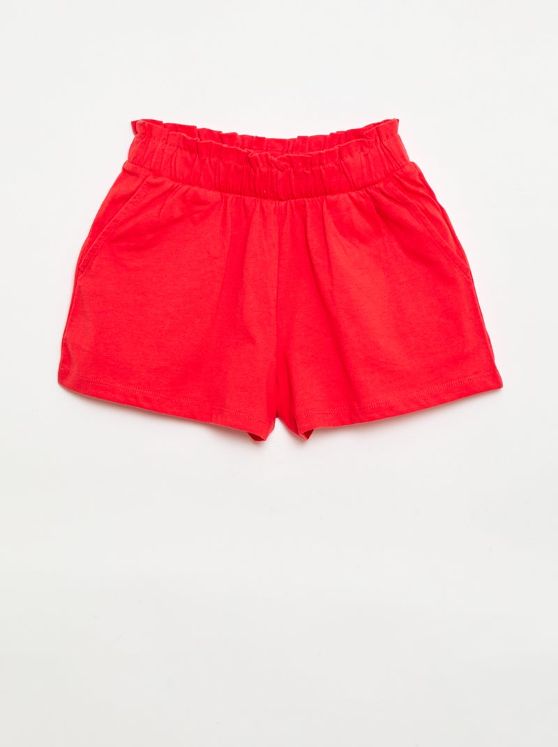 Set van 2 shorts met elastische taille Rose - Kiabi