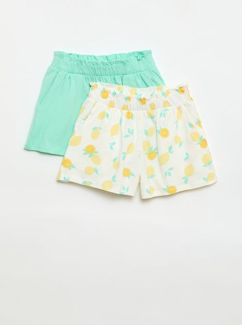 Set van 2 shorts met elastische taille - Kiabi