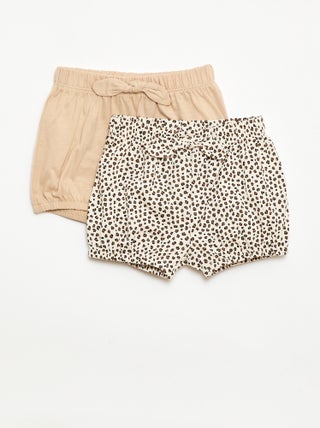 Set van 2 shorts met fantasie strikjes