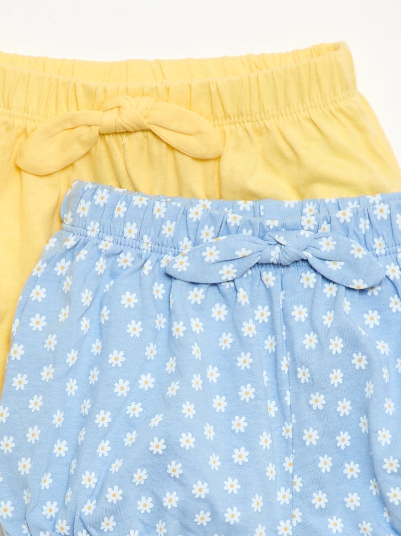 Set van 2 shorts met fantasie strikjes Blauw - Kiabi