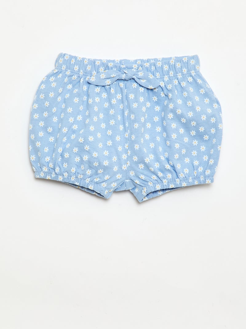 Set van 2 shorts met fantasie strikjes Blauw - Kiabi