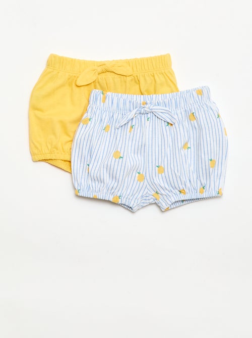 Set van 2 shorts met fantasie strikjes - Kiabi