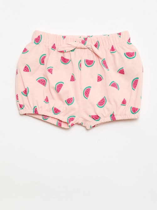 Set van 2 shorts met fantasie strikjes - Kiabi