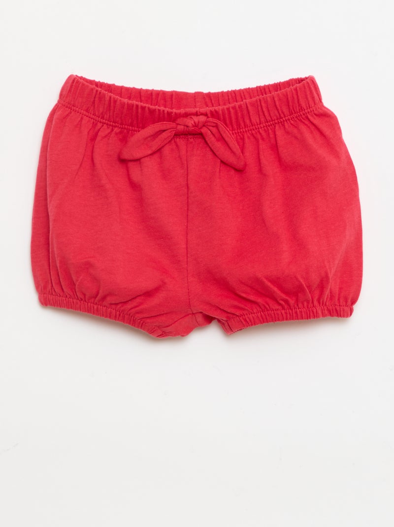 Set van 2 shorts met fantasie strikjes Rose - Kiabi