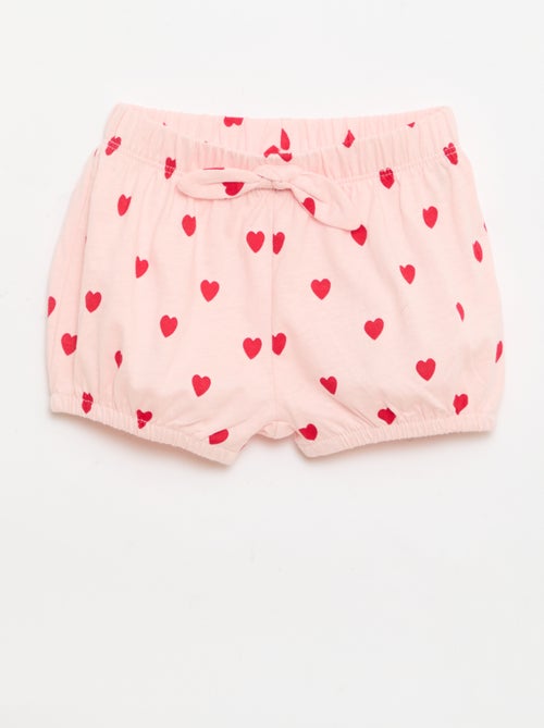 Set van 2 shorts met fantasie strikjes - Kiabi