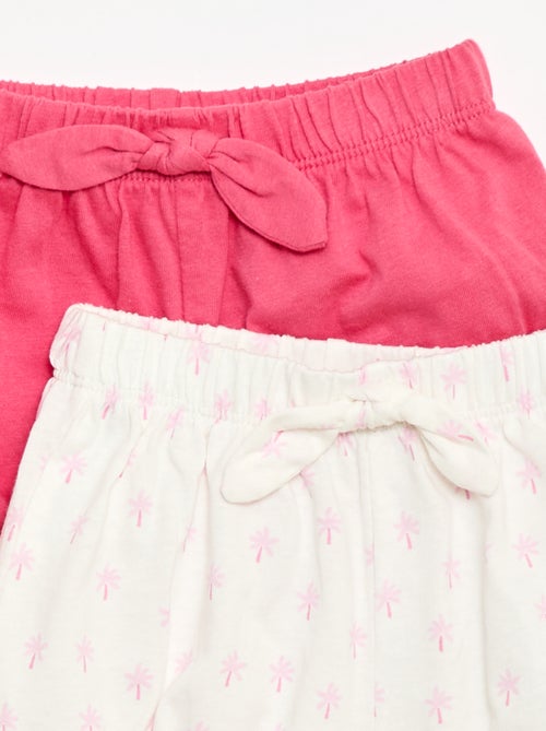 Set van 2 shorts met fantasie strikjes - Kiabi