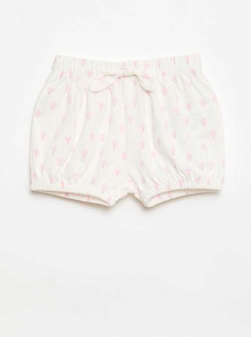 Set van 2 shorts met fantasie strikjes - Kiabi