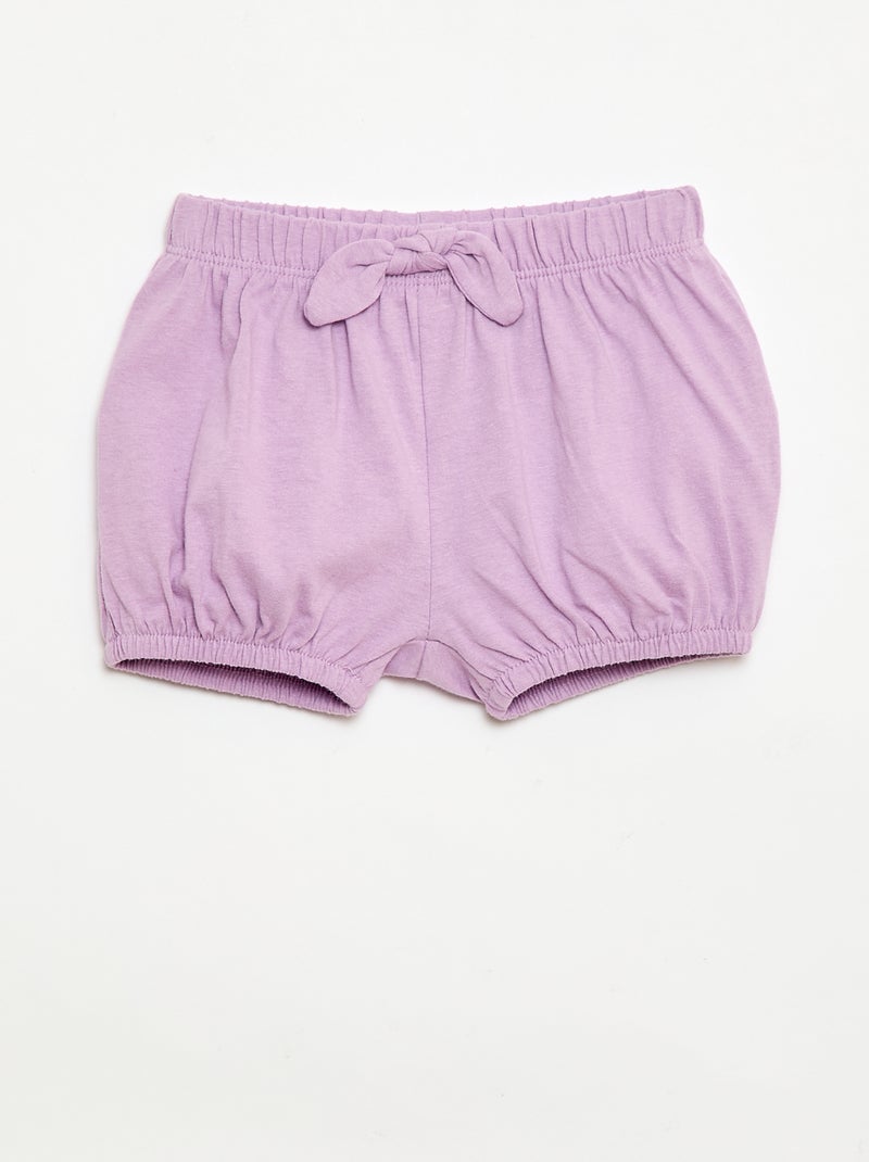 Set van 2 shorts met fantasie strikjes Wit - Kiabi