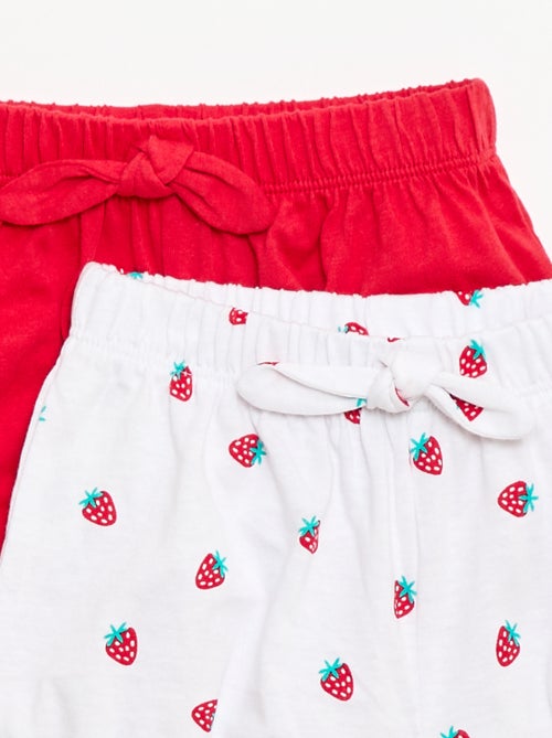 Set van 2 shorts met fantasie strikjes - Kiabi