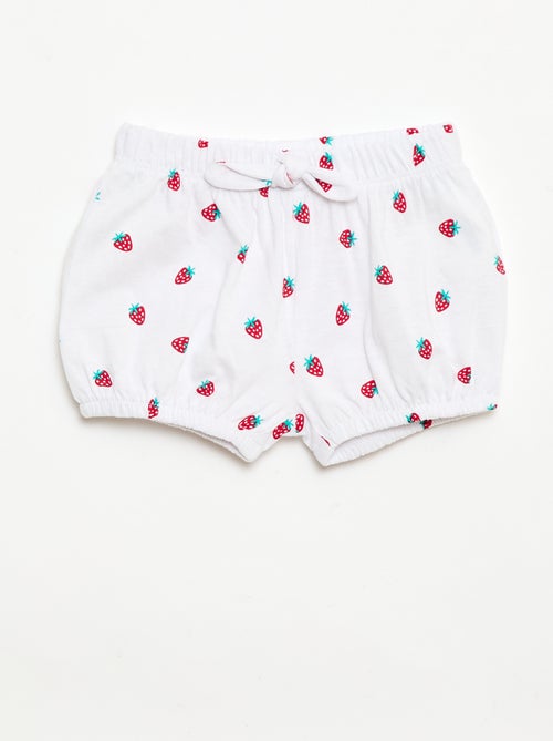 Set van 2 shorts met fantasie strikjes - Kiabi
