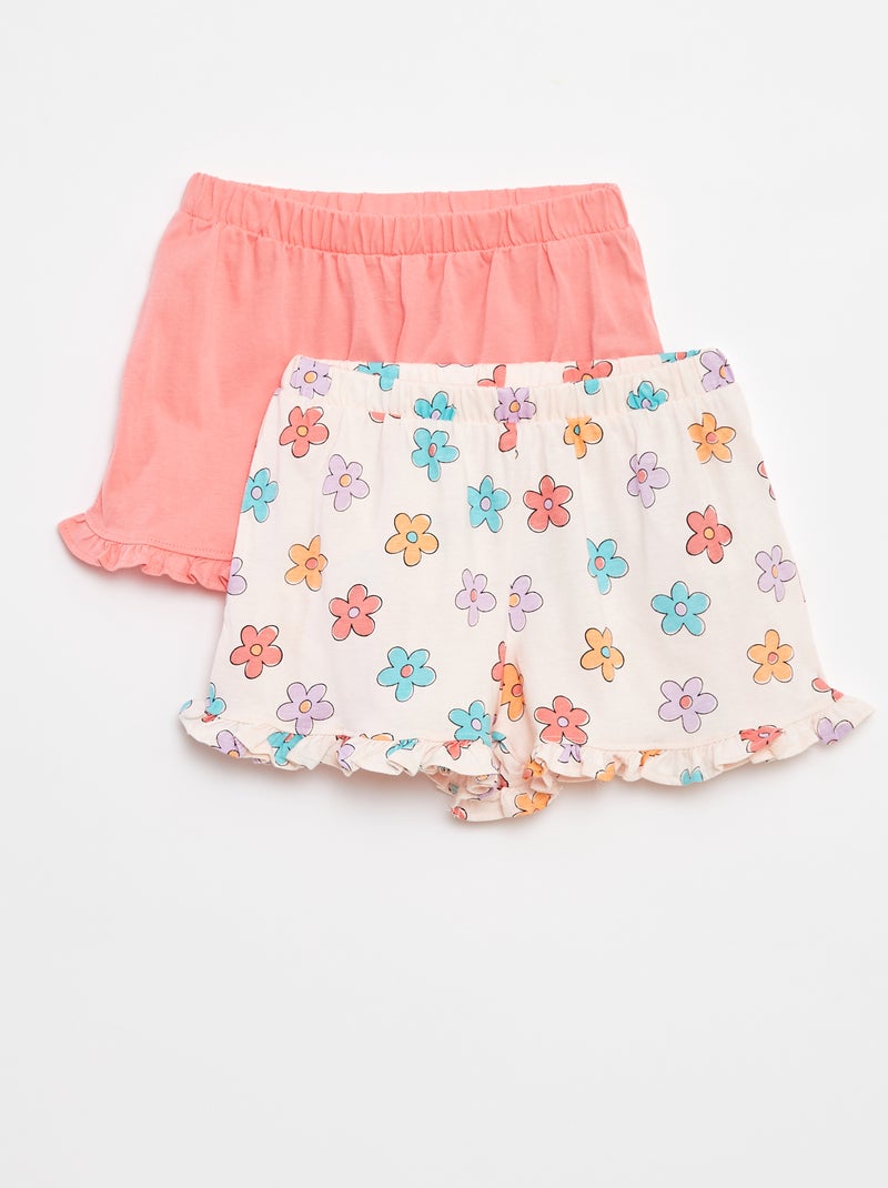 Set van 2 shorts met ruches ROSE - Kiabi