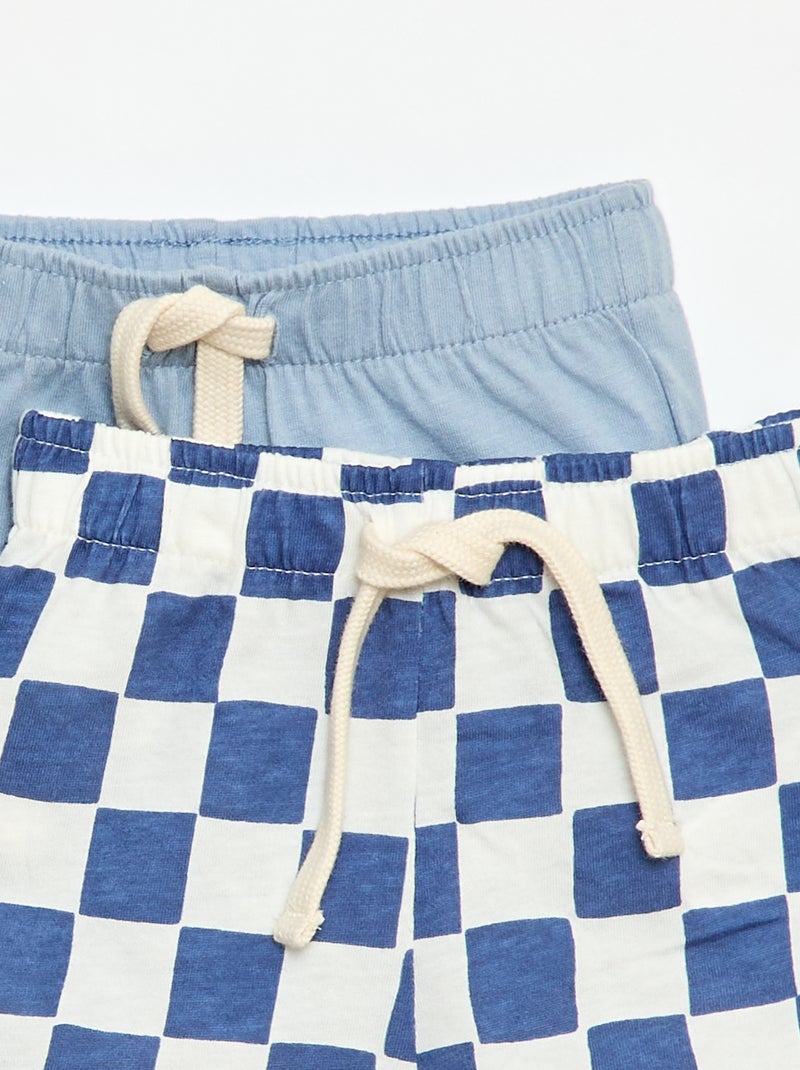 Set van 2 shorts van jersey Blauw - Kiabi