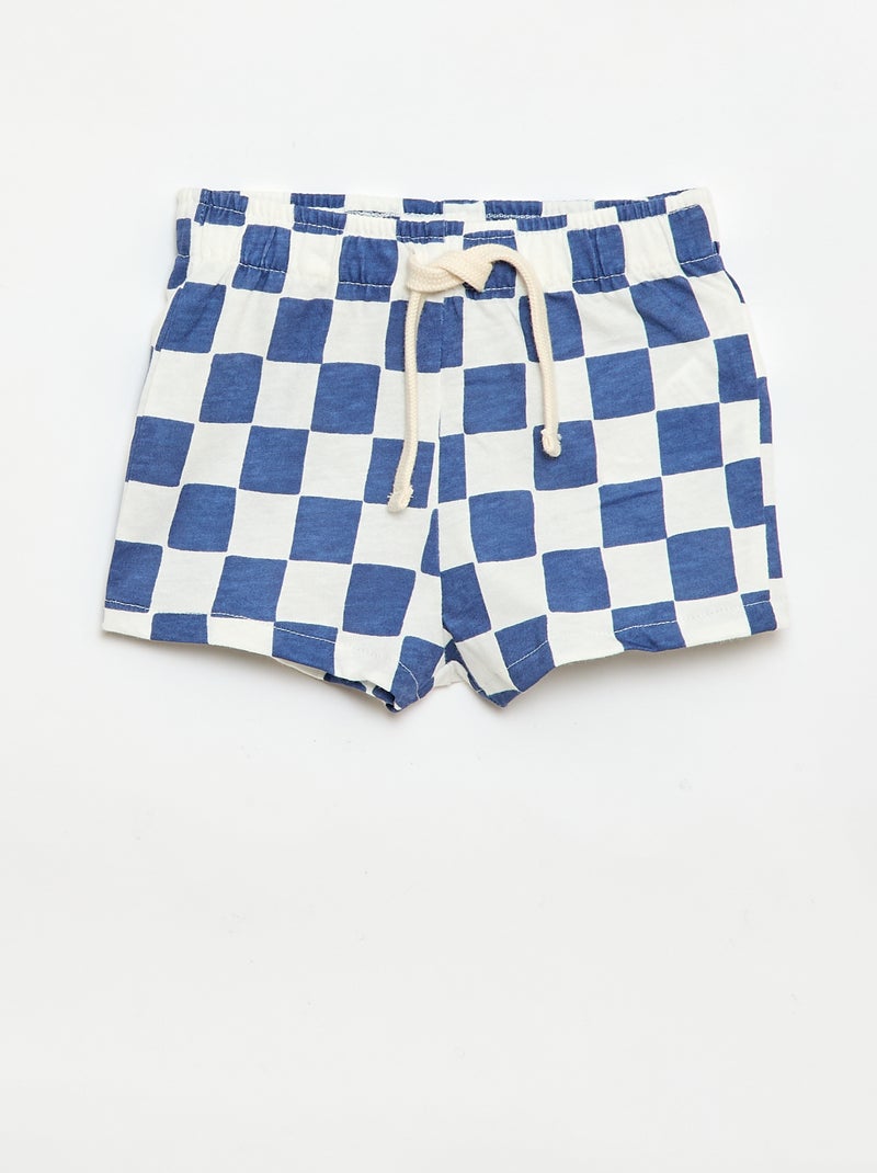 Set van 2 shorts van jersey Blauw - Kiabi