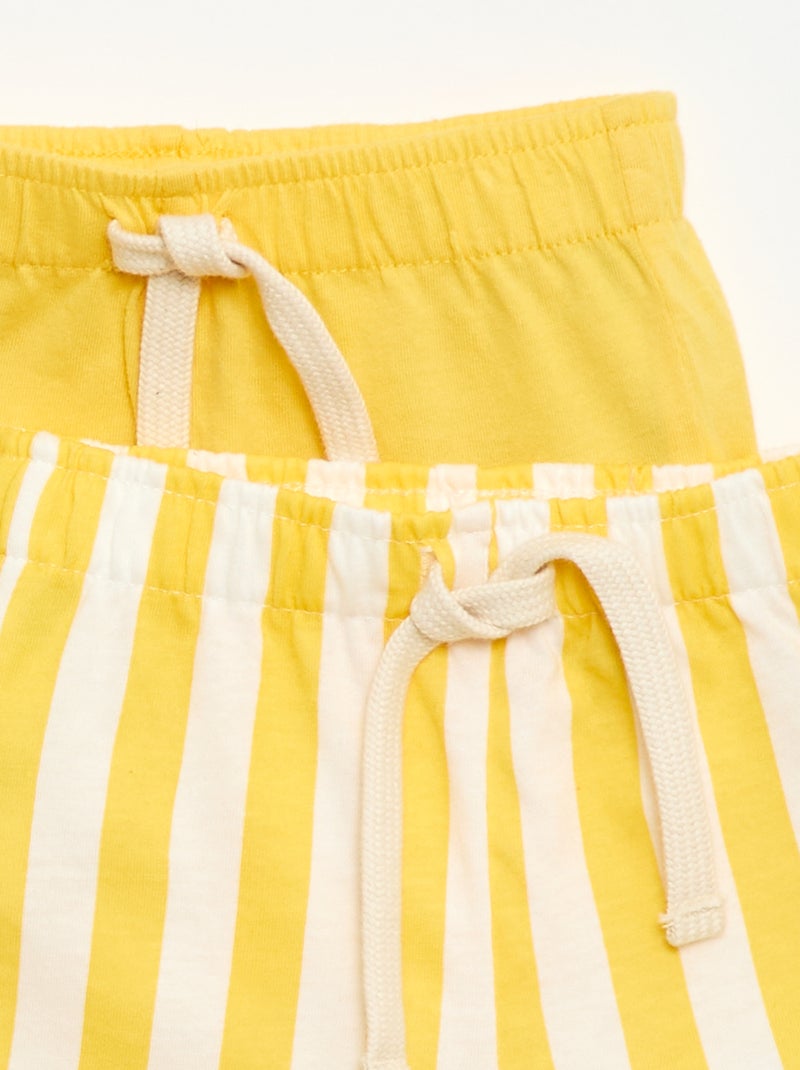 Set van 2 shorts van jersey Geel - Kiabi