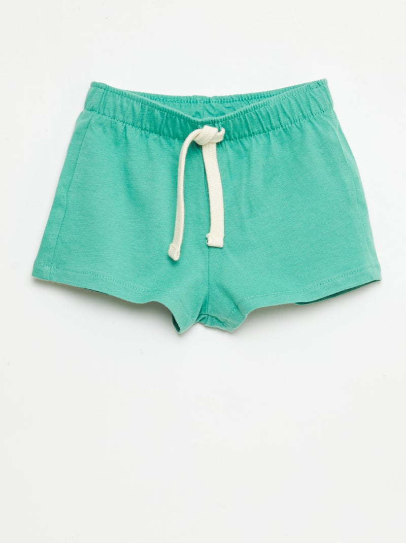 Set van 2 shorts van jersey Groen - Kiabi