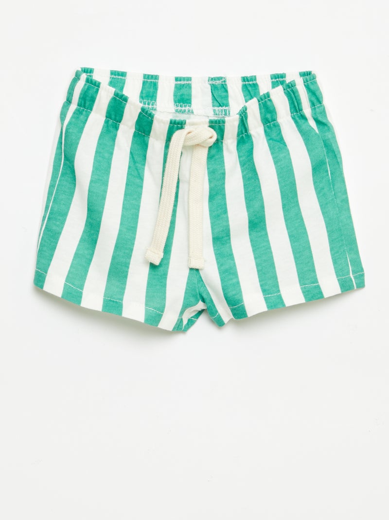 Set van 2 shorts van jersey Groen - Kiabi